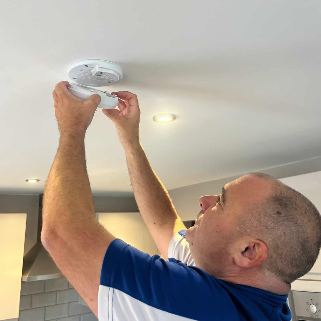 Smoke alarm providing fire safety protection in a Dartford home